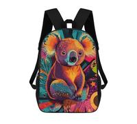 Mochila Para Niñas Colorful Koala Art Electric Koala Funky Australian Animal Mochila Escolar Impresa En 3D Para Niños Mochila Informal De Día Mochila Ligera Para Estudiantes De Secundaria 17inch