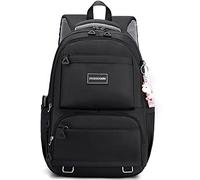 Mochila para niñas escolares bolsa linda bolsa universitaria media escuela primaria para niñas adolescentes, Negro, 11.8 x 6.7 x 18.5 inch, Bonita mochila escolar kawaii