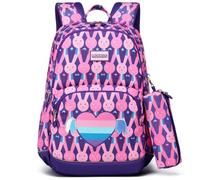 Mochila para Niñas, Lindo Niños Mochila Impermeable Primaria Niños Bolsa de Escuela Adolescentes Mochila Impermeable Cartera Mochila de Viaje 16"