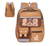 Mochila para niños Capybara, de la escuela de dibujos animados,Lindos Estudiantes de la Escuela Capybara Bookbag | de impresión de moda impermeable gran capacidad para jardín de infantes, viaje de un