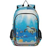 Mochila para niños de 8 a 12 años: moderna mochila para adolescentes en varios colores - Turtle Sea Ocean Animals