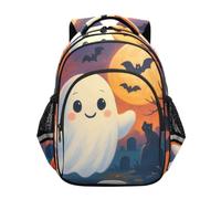 Mochila para niños, fantasmas de dibujos animados, espeluznante, linda mochila para escuela primaria, Cartoon Ghosts Spooky Cute, 15 Inch, Classic