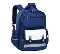 Mochila para niños, ligera e informal, mochila escolar de guardería, bonita para adolescentes, niñas, niños, mochila escolar con correas ajustables para guardería y escuela, 38 x 28,5 x 18 cm, azul