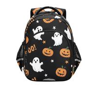 Mochila para niños, mochila con estampado de fantasmas blancos para escuela primaria, Cute White Ghosts Print 1, 17 Inch, Classic