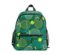 Mochila para niños pequeños Gilrs pelotas de tenis mochilas para niños pequeños bolsa de viaje bolsa de viaje de 3 a 7 años, verde, Pelotas de Tenis Verde, Talla única