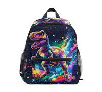 Mochila para niños y niñas, mochila escolar de dinosaurio neón con etiqueta de nombre, mini mochilas escolares para niños, Dinosaurio neón, 6-8 Years, Lindas mochilas