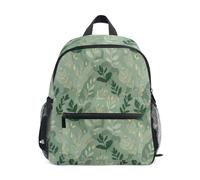 Mochila para niños y niñas, mochila para niños pequeños con hojas verdes salvia, Hojas verde savia, Medium, Mochilas con estampado de fútbol