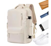 Mochila para ordenador portátil con puerto USB de carga, beige, Se référer