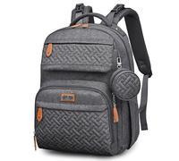 Mochila para pa?ales BabbleRoo, unisex, con cambiador, estuche para chupete y correas para cochecito, multifunci?n, impermeable, para ni?os y ni?as.