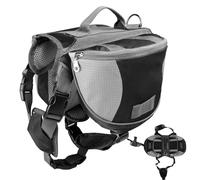 Mochila Para Pasear Perros | Accesorios Para Mascotas Transpirables Con Bolsillos Laterales - Arnés de Senderismo para Perros,Para Caminar Aire Libre Servicio Viaje Nocturno Coche Avión Aeropuerto Tra