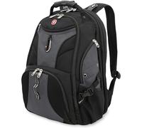 Mochila para port til SwissGear 1900 Scansmart TSA de 17 pulgadas, gris/negro