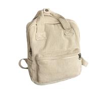 Mochila para portátil Corduroy - Mochila de viaje con asa, casual | organizadora de transporte de hombro estética, paquete de gran capacidad con textura suave para el uso de chicas altas S