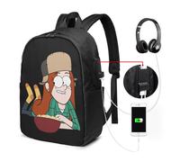 Mochila para portátil de viaje Gravity Falls, resistente al agua y antirrobo con puerto USB, 17 pulgadas, compatible con Macbook, mochila de