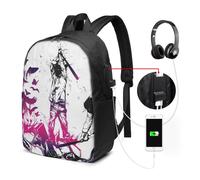 Mochila para portátil Three Days Grace Travel, mochila para portátil resistente al agua para negocios con puerto de carga USB, bolso para ordenador