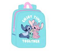 Safta Mochila Infantil STITCH – Adaptable a carro, Ideal para guardería, 22x10x27 cm