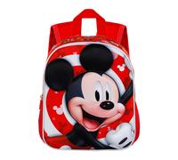Disney Mickey Mouse-Mochila 3D Pequeña, 26 x 31 cm, Capacidad 8.5 L, Rojo Twirl