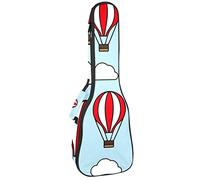 Mochila para ukelele de concierto, bolsa resistente para ukelele con almacenamiento, soprano concierto tenor ukelele bolsa acolchada de 10 mm con estampado de globo aerostático