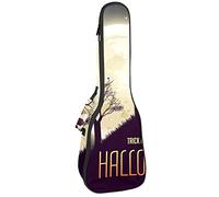 Mochila para ukelele de concierto, resistente bolsa para ukelele con almacenamiento, soprano concierto tenor ukelele bolsa acolchada de 10 mm, fondo de Halloween, truco o tratamiento, luna