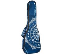 Mochila para ukelele de concierto, resistente bolsa para ukelele con almacenamiento, soprano concierto tenor ukelele bolsa acolchada de 10 mm, brújula mapa del mundo