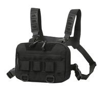 Mochila Pecho para Correr - Mochila Pecho para Pesca con Mosca, Bolsa de Pecho de Tela Oxford con Gran Apertura y Malla Trasera | Bolsillo para chaleco para senderismo, bolsillo en el pecho cómodo y m