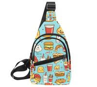 Mochila pequeña bandolera cruzada, bolsa de pecho, mochila de día, diferentes hongos brillantes (3), Multicolor 06, 11.8x7x1.5in/30x18x4cm