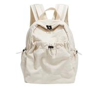 Mochila Pequeña Impermeable Mochila de Día Impermeable de Nylon con Cinta | Mochila Camping Para Mujer Para Documento A4 Paraguas Plegable Smartphone Adultos Y Niños, Desplazamiento Diar Beige
