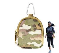 Mochila pequeña para llavero, bonito colgante de cartera corta, monedero con cremallera, 2.75 x 3.15 x 1 pulgadas, bolsa portátil para llaves de coche, almacenamiento ligero para llaves, auriculares y