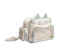 Mochila Pequeña para Mujer, Bolso Multicompartimentos para Hombro Tipo Gato, Transparente Ligera Para Chicas, para Oficina, Escuela, Universitario, Fin de Semana, Excursión, Senderismo, Exterior