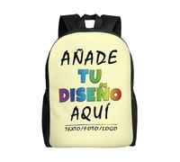 mochila personalizada - Agrega tu texto/imagen/foto, Diseña tu logo - mochila de viaje personalizado para hombres y mujeres - Ideal para la escuela, los viajes, el ocio y el