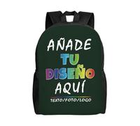 mochila personalizada - Agrega tu texto/imagen/foto, Diseña tu logo - mochila de viaje personalizado para hombres y mujeres - Ideal para la escuela, los viajes, el ocio y el