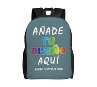 mochila personalizada - Agrega tu texto/imagen/foto, Diseña tu logo - mochila de viaje personalizado para hombres y mujeres - Ideal para la escuela, los viajes, el ocio y el