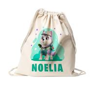 Mochila Personalizada Algodón Diseño Infantil | Bolso Saco con Cuerdas | Regalos Originales Vuelta al cole | Regalos para Niños y Niñas | Hecho en España (Everest - Patrulla)