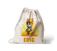 Mochila Personalizada Algodón Patrulla Gatuna | Bolso Saco con Cuerdas | Regalos Originales Vuelta al cole | Regalos para Niños y Niñas | Hecho en España (Rubble)