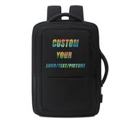 Mochila Personalizada, Bolsa para Computadora Portátil Personalizada, Bolsa De Viaje De Gran Capacidad, Mochilas De Camping para Mujeres y Hombres, Agrega Tu Propia Foto Texto Color3,43 * 30 * 13cm
