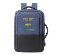 Mochila Personalizada, Bolsa para Computadora Portátil Personalizada, Bolsa De Viaje De Gran Capacidad, Mochilas De Camping para Mujeres y Hombres, Agrega Tu Propia Foto Texto Color2,43 * 30 * 13cm