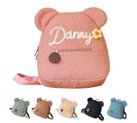 Mochila Personalizada con Nombre Bordado peluche suave Mochila Infantil Personalizado Pequeña viaje excursion de Regalos Personalizados para Niño Niña cumpleaños Navidad vuelta al cole