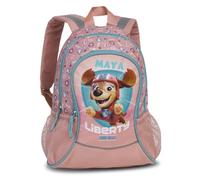 Mochila personalizada de la Patrulla Canina - Mochila para niños y niñas con nombre - Mochila para el tiempo libre guardería Kita con bolsillos laterales de malla bolsillo delantero, Liberty - Rosa