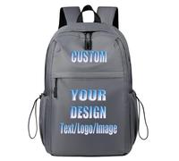 Mochila Personalizada Personaliza Tu Texto Foto Nombre Logotipo Mochila Informal Bolso De Viaje para Computadora Portátil Negocios Mochila Escolar para Estudiantes Universitarios Color2,44*31*17CM