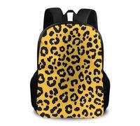 Mochila Piel De Animal Estampado De Guepardo Y Leopardo Amarillo Daypack Práctica Mochilas Escolares Mochila Escolar para Senderismo Aire Libre Travel