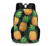 Mochila Piñas Rama De Palma Tropical Negra Mochilas Escolares Backpack Práctica Mochila Escolar para Escolar Portátil Travel
