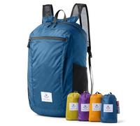 Mochila plegable 4Monster ultra ligera, mochila plegable resistente al agua, mochila de senderismo de día para viajes, campamento, exteriores, Blue, 32L, Mochilas daypack