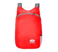 Mochila plegable colorida ligera para viajes al aire libre, mochila deportiva de gran capacidad, mochila de tenis para hombres, rosso, Talla única