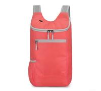Mochila plegable ultraligera e impermeable con conector para auriculares integrado, correas transpirables para viajes, senderismo, fitness, desplazamientos, 27 x 43 x 14 cm (rosa)