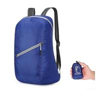 Mochila plegable ultraligera para viajes, escuela, senderismo, camping, con nailon resistente al agua, menos de 20 L para deportes al aire libre (azul real)