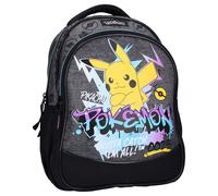 Mochila Pokemon Pokémon Ready For Battle para Niños Unisex Negro Gris 33 cm