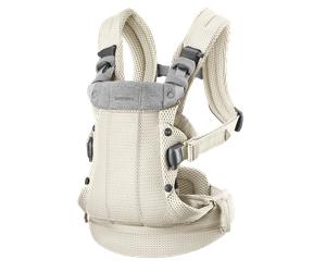Mochila Porta Bebé Harmony - Crema / Malla 3D