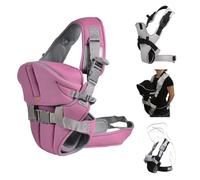 Mochila porta bebé Lleva 2 en 1 bolsa para el vientre y la cadera de 3 meses a 1 año, color:rosa
