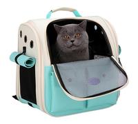 Mochila Porta Gatos, Mochila Para Cachorros, Mochila grande de malla transpirable para animales, múltiples bolsillos, Mochilas para gatos para transportar gatos, cinturones, correas acolchadas para lo