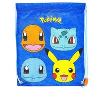 Mochila porta merienda para niños y niñas - bolsa de cuerdas para merienda infantil - bolsa saco para el almuerzo de Pokemon