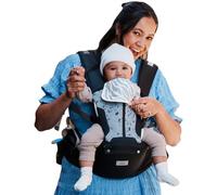 Mochila Portabebés, MOMTORY portabebes recien nacido xtra suave y ultraligera, Cargador Envolvente Ergonómico para Recién Nacidos y Niños con Gancho y Bucle para Ajuste Fácil, 7-50 Libras (blue)